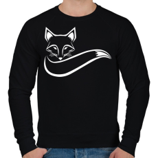 PRINTFASHION Róka  - Férfi pulóver - Fekete