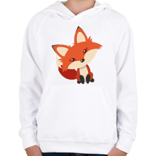 PRINTFASHION Róka - Gyerek kapucnis pulóver - Fehér gyerek pulóver, kardigán