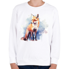 PRINTFASHION róka - Gyerek pulóver - Fehér