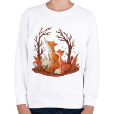 PRINTFASHION róka - Gyerek pulóver - Fehér