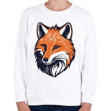 PRINTFASHION Róka  - Gyerek pulóver - Fehér gyerek pulóver, kardigán