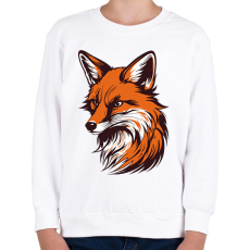 PRINTFASHION Róka - Gyerek pulóver - Fehér