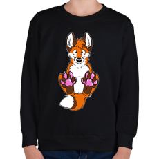 PRINTFASHION Róka - Gyerek pulóver - Fekete