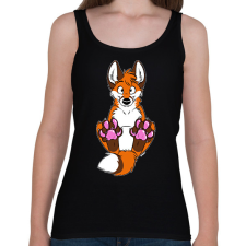 PRINTFASHION Róka - Női atléta - Fekete női trikó