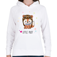 PRINTFASHION Róka - Női kapucnis pulóver - Fehér női pulóver, kardigán