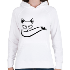 PRINTFASHION Róka  - Női kapucnis pulóver - Fehér női pulóver, kardigán