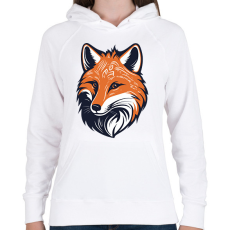 PRINTFASHION Róka  - Női kapucnis pulóver - Fehér