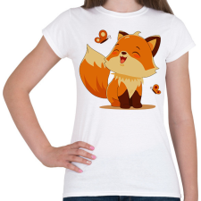 PRINTFASHION Róka  - Női póló - Fehér női póló