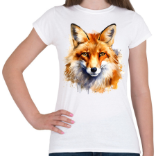 PRINTFASHION róka - Női póló - Fehér női póló