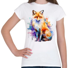 PRINTFASHION róka - Női póló - Fehér női póló