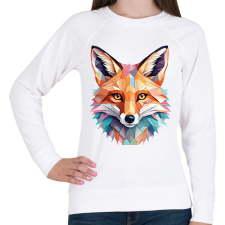 PRINTFASHION Róka  - Női pulóver - Fehér női pulóver, kardigán