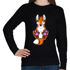 PRINTFASHION Róka - Női pulóver - Fekete női pulóver, kardigán