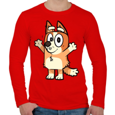 PRINTFASHION Róka ölelés  - Férfi hosszú ujjú póló - Piros