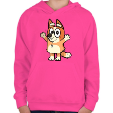 PRINTFASHION Róka ölelés  - Gyerek kapucnis pulóver - Fukszia gyerek pulóver, kardigán