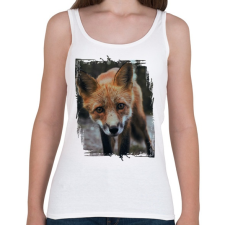 PRINTFASHION Róka portré - Női atléta - Fehér női trikó