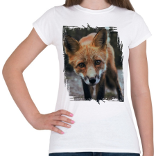PRINTFASHION Róka portré - Női póló - Fehér női póló