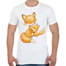 PRINTFASHION rókák - Férfi póló - Fehér férfi póló