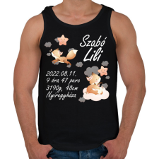 PRINTFASHION Rókás emlékörző - Férfi atléta - Fekete atléta, trikó