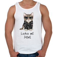 PRINTFASHION Rokker cica - Férfi atléta - Fehér atléta, trikó