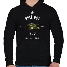 PRINTFASHION ROLLE OUT is7 - Férfi kapucnis pulóver - Fekete