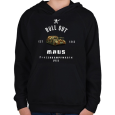 PRINTFASHION ROLLE OUT maus - Gyerek kapucnis pulóver - Fekete