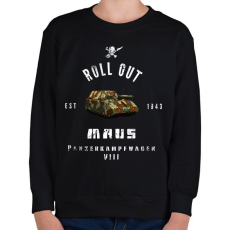 PRINTFASHION ROLLE OUT maus - Gyerek pulóver - Fekete