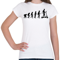 PRINTFASHION Roller evolúció - Női póló - Fehér