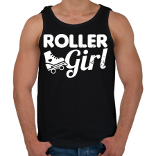 PRINTFASHION Roller girl - Férfi atléta - Fekete atléta, trikó