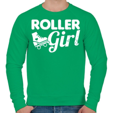 PRINTFASHION Roller girl - Férfi pulóver - Zöld