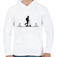 PRINTFASHION Roller szív - Férfi kapucnis pulóver - Fehér férfi pulóver, kardigán