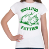 PRINTFASHION Rolling Fatties - Női póló - Fehér