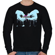 PRINTFASHION Rolling - Férfi pulóver - Fekete