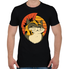 PRINTFASHION Római macska - Férfi póló - Fekete