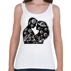 PRINTFASHION Romantikus univerzum - Női atléta - Fehér