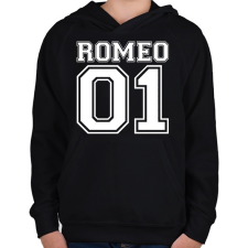 PRINTFASHION Romeo 01 - Gyerek kapucnis pulóver - Fekete gyerek pulóver, kardigán