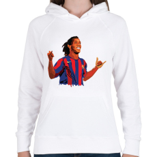 PRINTFASHION Ronaldinho - Női kapucnis pulóver - Fehér