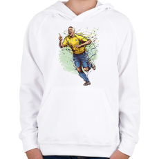 PRINTFASHION Ronaldo #9 - Gyerek kapucnis pulóver - Fehér