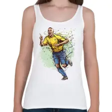 PRINTFASHION Ronaldo #9 - Női atléta - Fehér női trikó