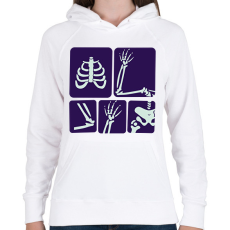 PRINTFASHION Röntgen - Női kapucnis pulóver - Fehér