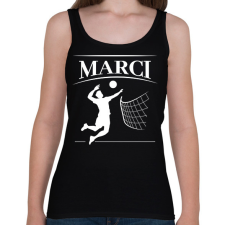 PRINTFASHION Röpis fiú - Névvel - Női atléta - Fekete női trikó