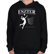 PRINTFASHION Röpis lány - Névvel - Gyerek kapucnis pulóver - Fekete gyerek pulóver, kardigán