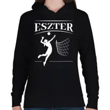 PRINTFASHION Röpis lány - Névvel - Női kapucnis pulóver - Fekete női pulóver, kardigán