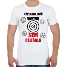 PRINTFASHION Röplabda edző - Férfi póló - Fehér férfi póló
