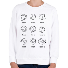 PRINTFASHION Röplabda gyorstalpaló - Gyerek pulóver - Fehér