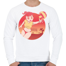 PRINTFASHION Röplabdás - Férfi pulóver - Fehér férfi pulóver, kardigán