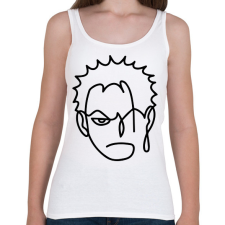 PRINTFASHION Roronoa Zoro - Női atléta - Fehér női trikó