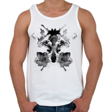 PRINTFASHION Rorschach - Férfi atléta - Fehér atléta, trikó