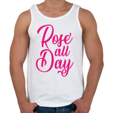 PRINTFASHION Rosé egész nap - Férfi atléta - Fehér atléta, trikó