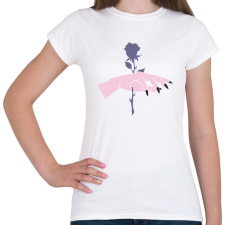 PRINTFASHION Rose Hand - Női póló - Fehér női póló
