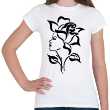 PRINTFASHION rose  - Női póló - Fehér női póló